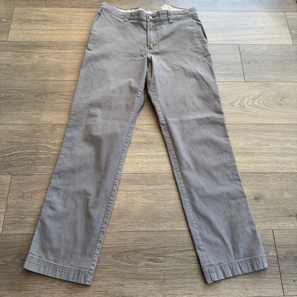 Columbia Mens Regular Fit Gray Utility Pants 36x34 Cotton Stretch Chino Work